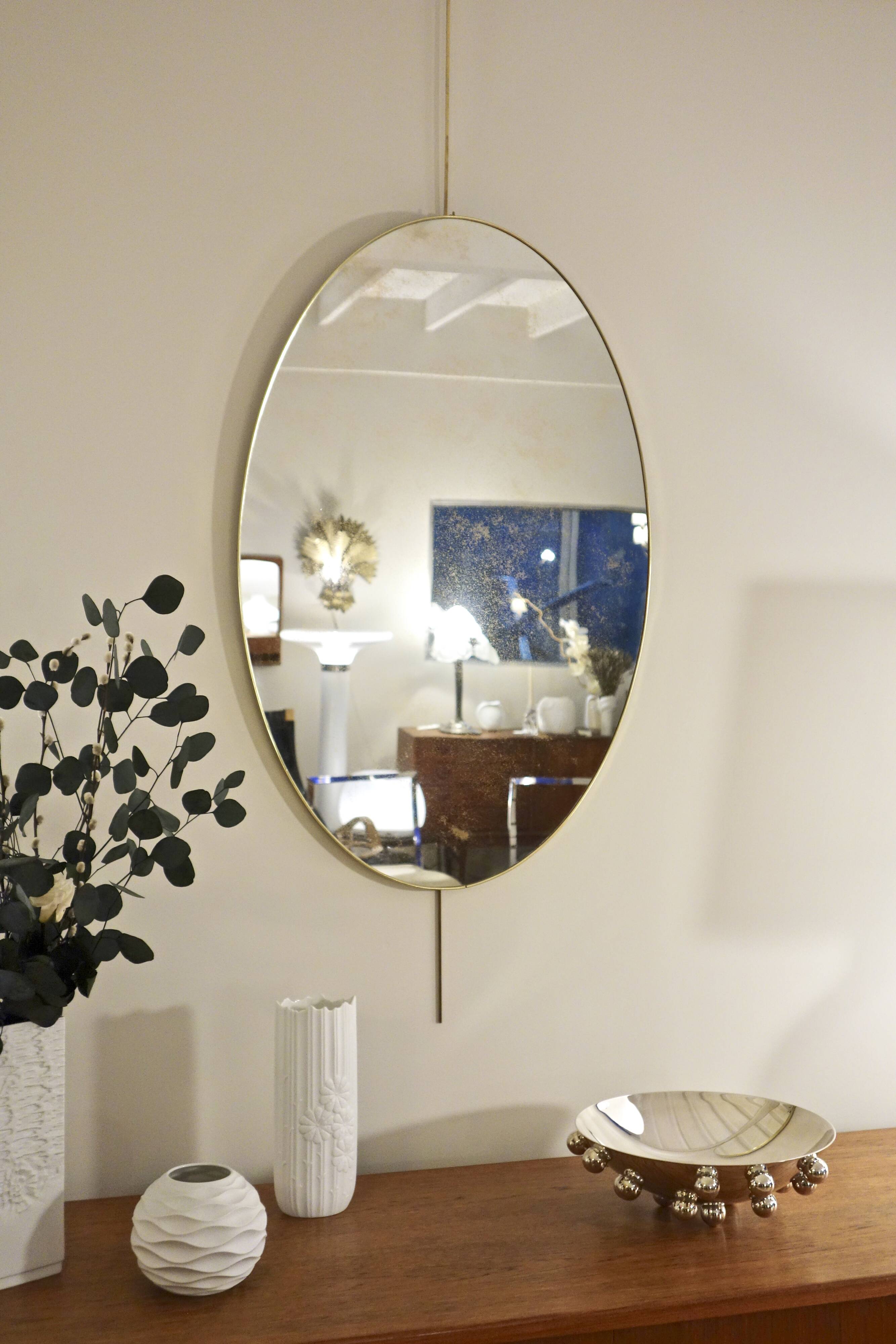 Vintage oval mirror from the 1960s