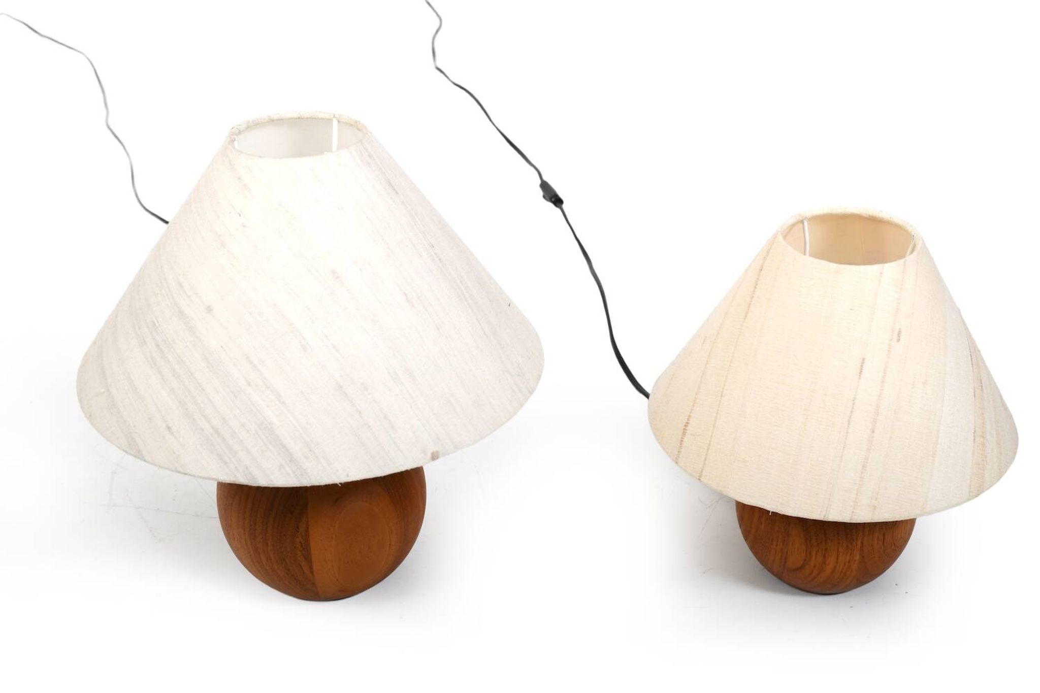 Ensemble de lampes de table en teck danois Dyrlund & MCM