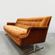 Midcentury lounge set swivel armchairs & sofa 'Madmen style'
