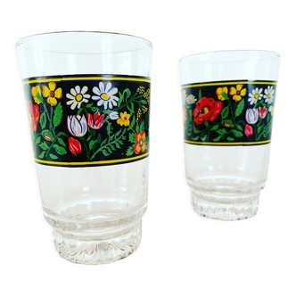 Set of two bohemian glasses