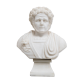 Buste en marbre blanc d'un empereur romain, XXe siècle