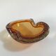 Ashtray sommerso orange bubbled, 1960, murano