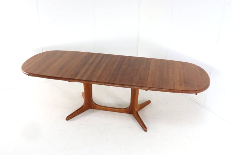 Oval 2x extendable dining table XL 'Nymindegab' - danish design vintage