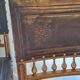Pair of antique chairs in embossed leather, Henri II style.