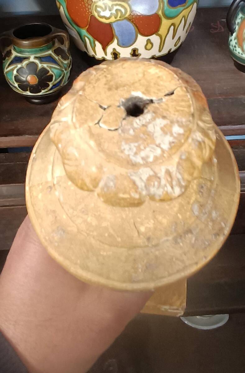 Paire de chandeliers anciens à support palme, Toscane, début du XIXe siècle