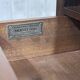 Art Deco bedside table in rosewood, walnut burl, and marble top.