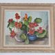 Tableau huile sur toile les Capucines