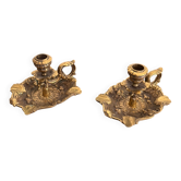 Pair of Table Candle Holders Hand Rat of the Cellar Rococo Louis XV
