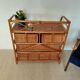 Commode vintage en rotin 4 tiroirs-esprit bohème-bord de mer