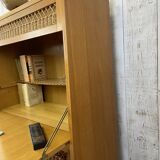 Secrétaire bois/osier vintage