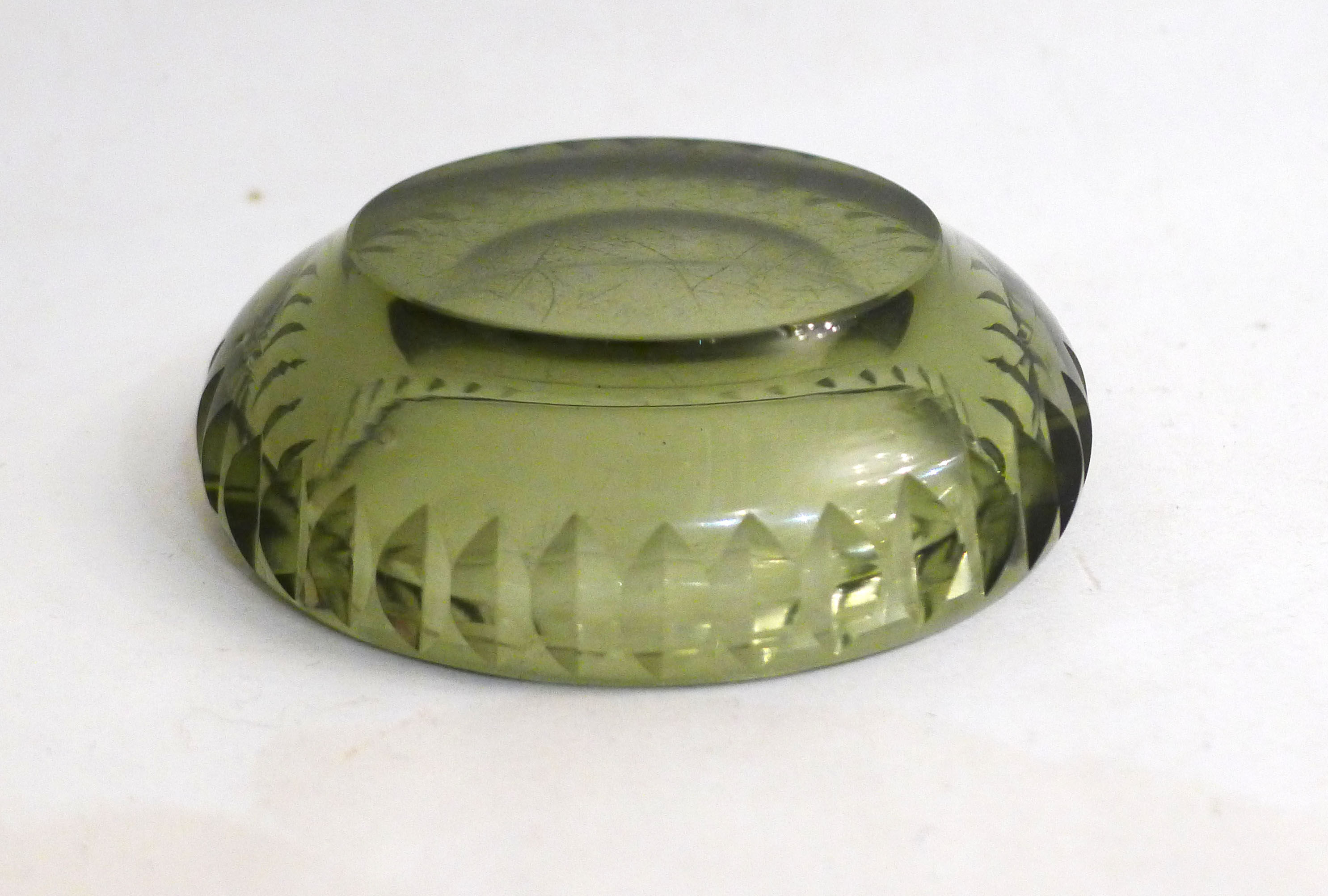 Smoked art deco ashtray