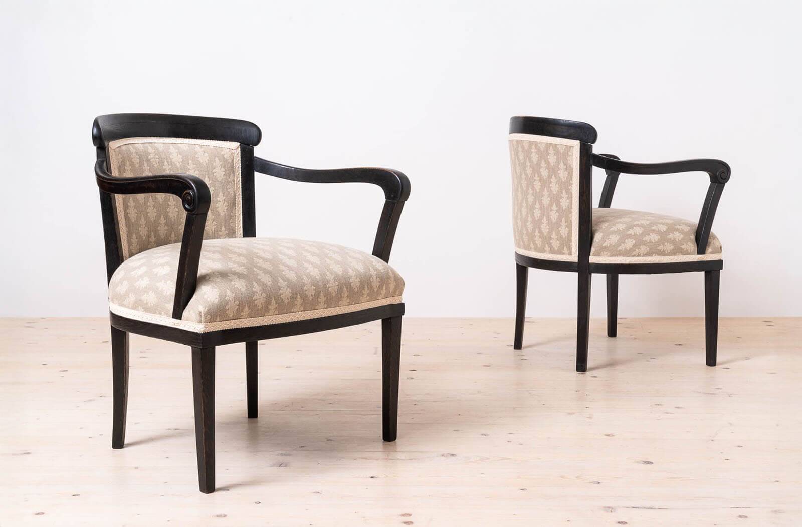 Set of 2 Biedermeier Armchairs in Rustic, Countryside Style, circa 1850