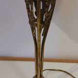 Magnificent art nouveau lamp designed for naudy and blown glass 1960