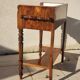 Vintage console hairdresser in walnut, Art Deco Louis Philippe style.
