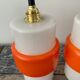 Lot de deux appliques vintage 70 électrifiées à neuf