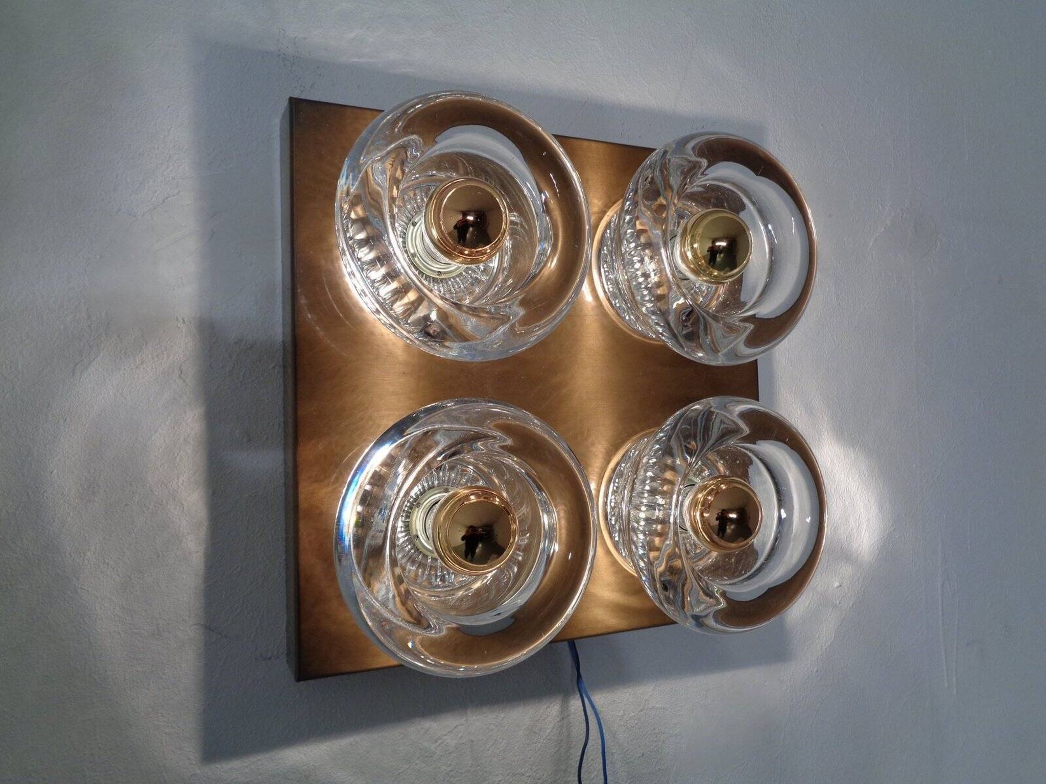 Copper and Glass Sconce from Cosack, Germany, 1960s