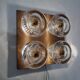 Copper and glass sconce from Cosack, Germany, 1960s.