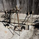 Former forged iron chimney set (9 pieces)