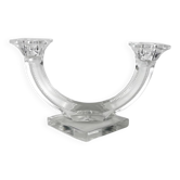 Two-branch designer glass chandelier