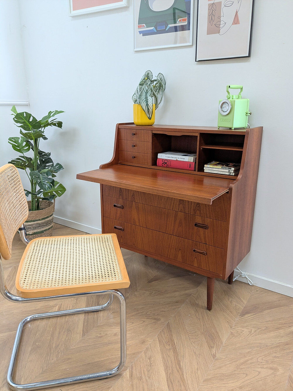 Vintage Scandinavian teak secretary