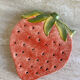 Dessous de plat en céramique fraise