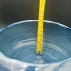 Blue ceramic bowl and its undercut