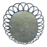 Oval metal mirror