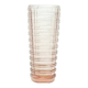 Bowling pin vase, mid-century modern, rosaline glass, Ząbkowice, Poland, 1970s