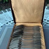 Set of 12 forks and 12 monogram spoons