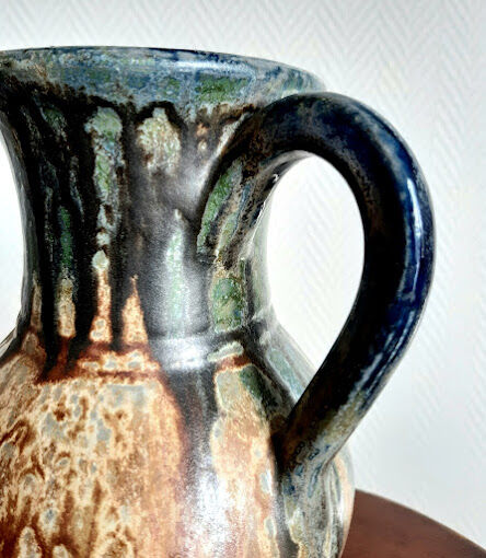 Ceramic pitcher signed vintage