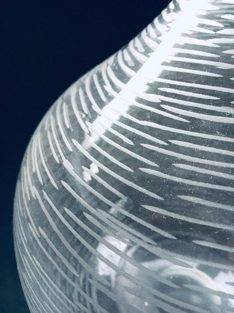 Art Glass Fluted Vase, 1970s