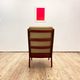 Danish Mid-Century  Lounge Chair and Stool by Ole Wanscher for Poul Jeppensens, Senator Series