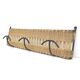 Wall coat rack 3 hooks in iron and woven wicker