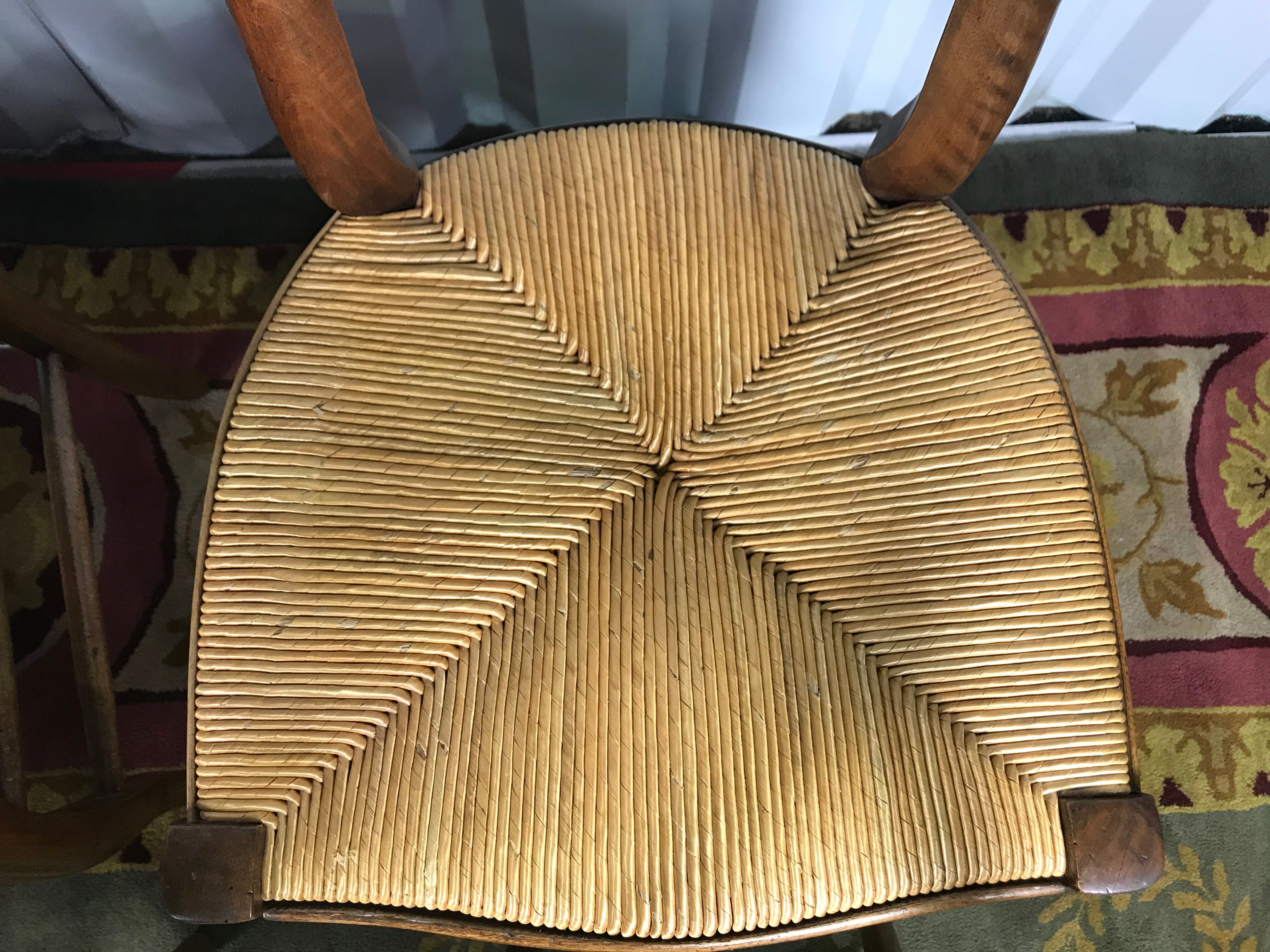 Suite of 6 Louis Philippe chairs mulched in walnut