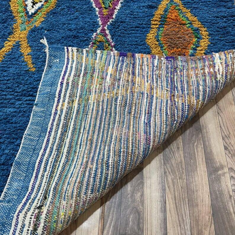 Teal blue Moroccan rug 150/250cm