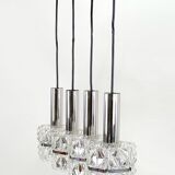 Ancien Luminaire Suspension 4 Lumières Vintage Style Kinkeldey 60's 70's