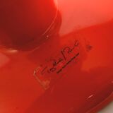 Two large limited abstract metal floor sculptures in red