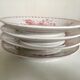 Set of 4 plates raised Sarreguemines land railway 19th décor Vega