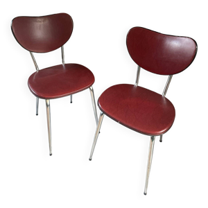 Paire de chaises en skaï