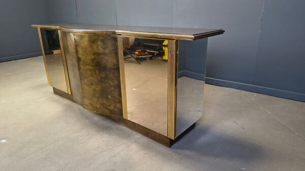 Enfilade en laiton par Belgochrom, années 1980