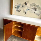 Sideboard and Matching Decorative Art Piece from the Cruise Liner "SS Rotterdam"