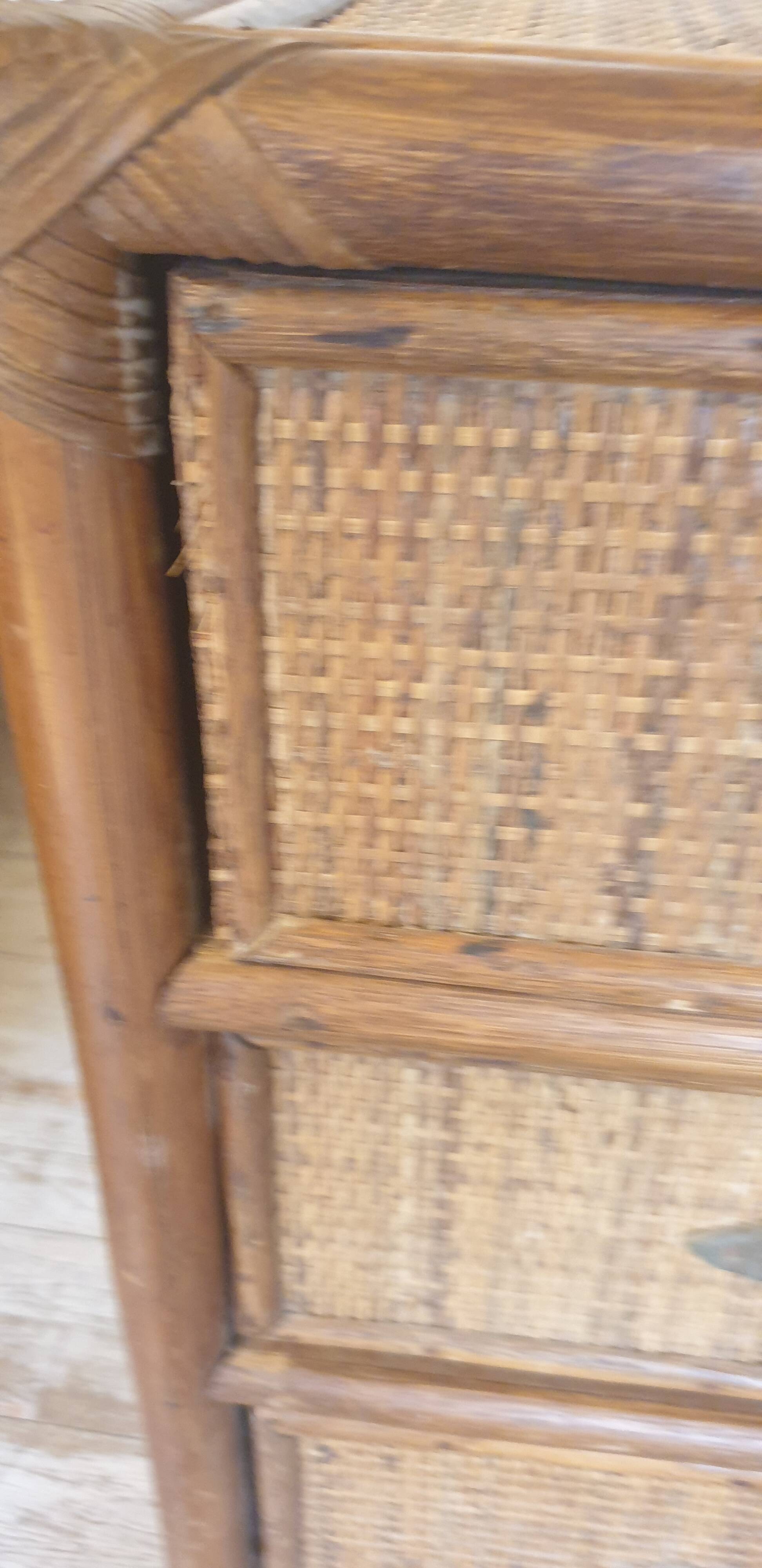 Rattan chest of drawers