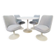 Chaises Tulipe Vintage et Table à Manger dans le style d'Eero Saarinen, années 1970, Ensemble de 5