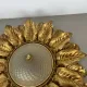 Large 55 cm golden 'florentine theatre' ceiling light by banci, florence, italy, 1970