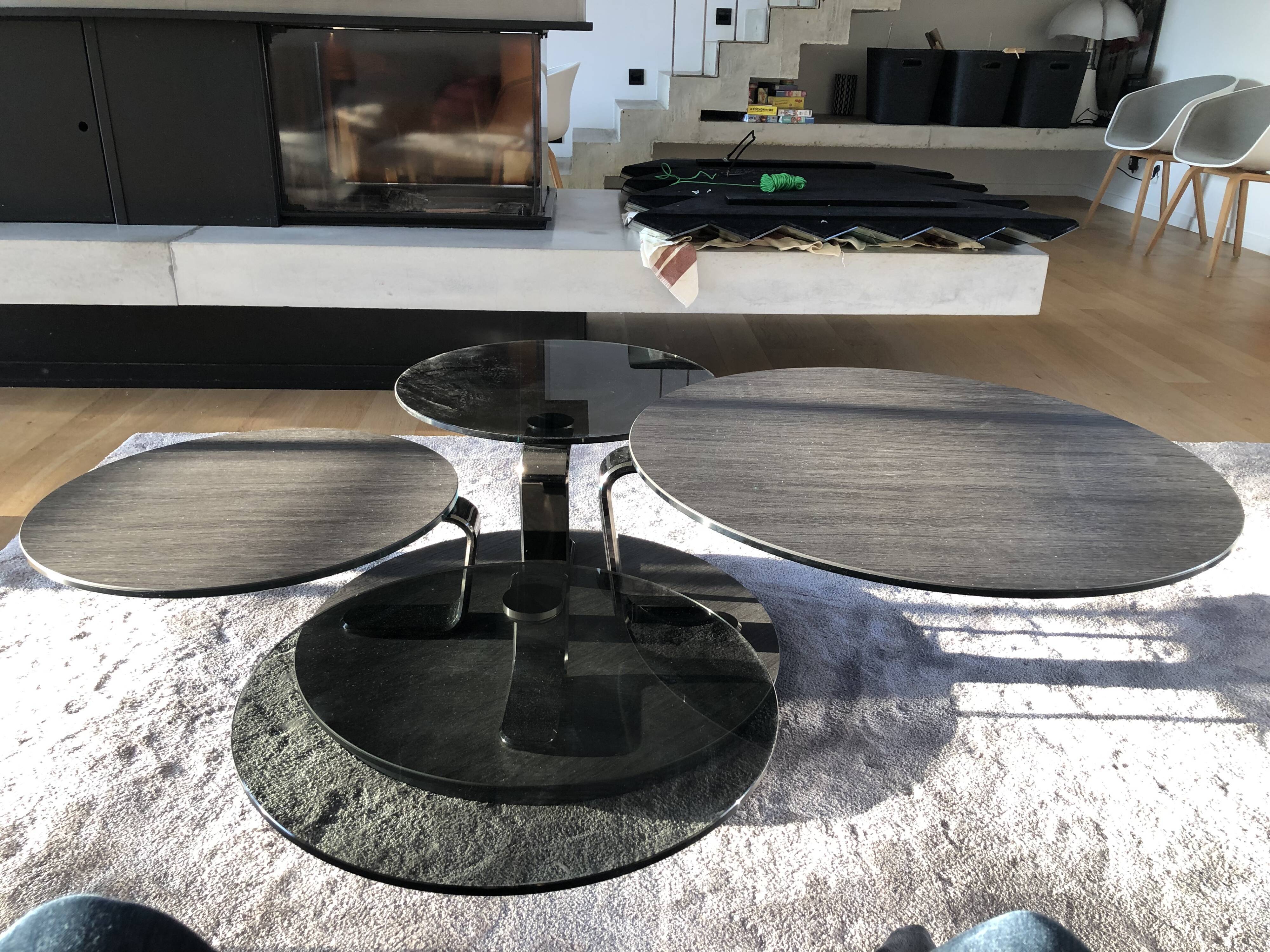 Coffee table rock and bobois "quartet"