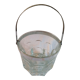 Glass and metal ice bucket