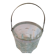 Glass and metal ice bucket