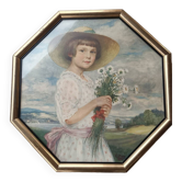 Portrait enfant au bouquet