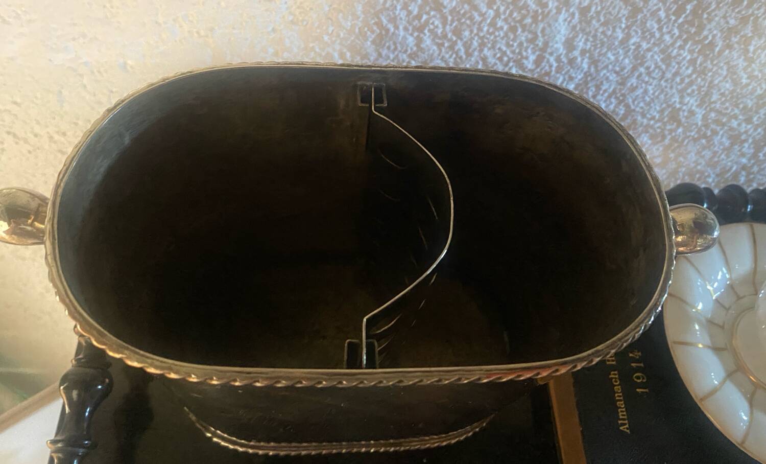 Silver metal bottle cooler