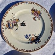 Clairefontaine earthenware plate and fruit bowl set, Saxe model